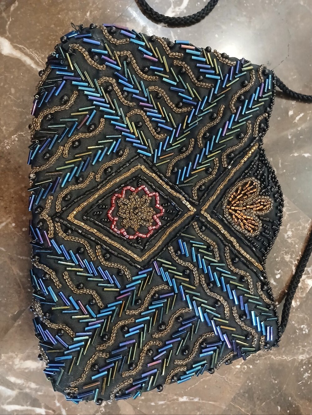 Vintage Bechamel Shoulder Bag with Intricate Beading